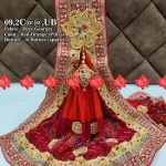 Ranisatiya Creation Rajasthani Marwadi Puja Broach Dupatta Unique and Elegance with 8 ro 9 Butti , 09,UB RED-ORANGE PILIYA