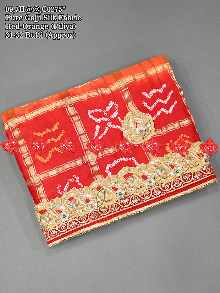 Ranisatiya Latest Heavy parrot Gajji Silk BelButti Odhna : No. 1 Choice Of Marwari
