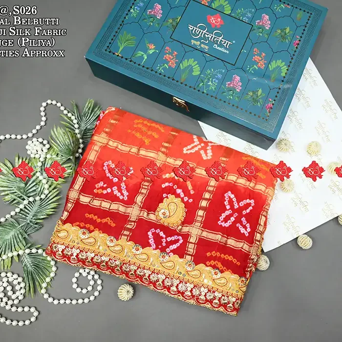 Exclusive Marwadi Ethnic Designer Gajji Silk Odhna Pure Rajasthani Charm #01