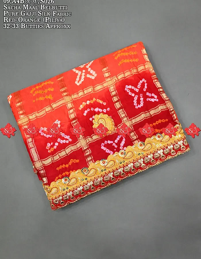 Exclusive Marwadi Ethnic Designer Gajji Silk Odhna Pure Rajasthani Charm #01