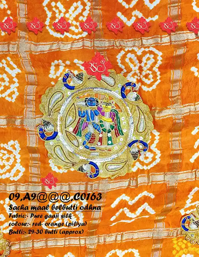 Shop No-1 Marwadi Ethnic Gajji Silk Dupatta Pure Rajasthani Charm with Silver Deta