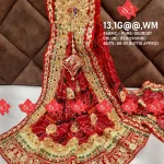 Ranisatiya Creation Rajasthani Marwari Broach Odhna Unique and Elegance with 8 ro 9 Butti , 13,WM RED-CHUNRI