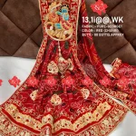Ranisatiya Creation Rajasthani Marwadi Broach Odhna Unique and Elegance with 8 ro 9 Butti , 13,WK RED-CHUNRI