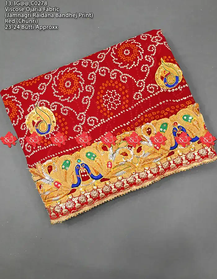 Belbutti Viscose Ojariya Bandhej Dupatta for festive use Authentic No-1 Traditional Wear