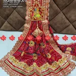 Ranisatiya Creation Rajasthani Marwadi Puja Broach Odhna Unique and Elegance with 8 ro 9 Butti , 09,UT RED-YELLOW POMCHA