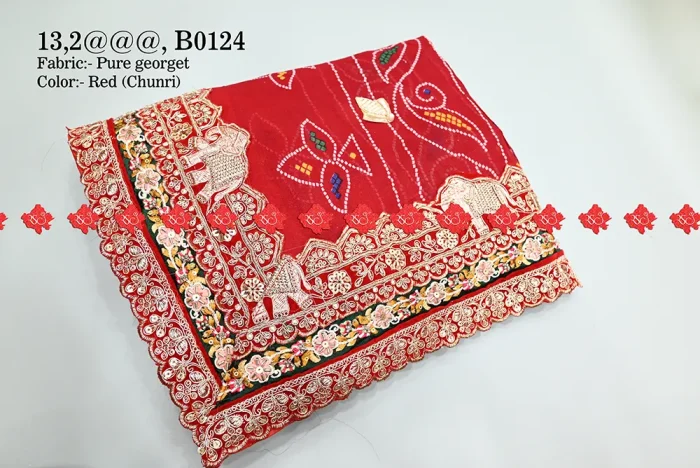 Rajasthani Designer Georgette Dupatta for Women for Ethnic Wear Chunri 5 Stunning Traditional Elegance