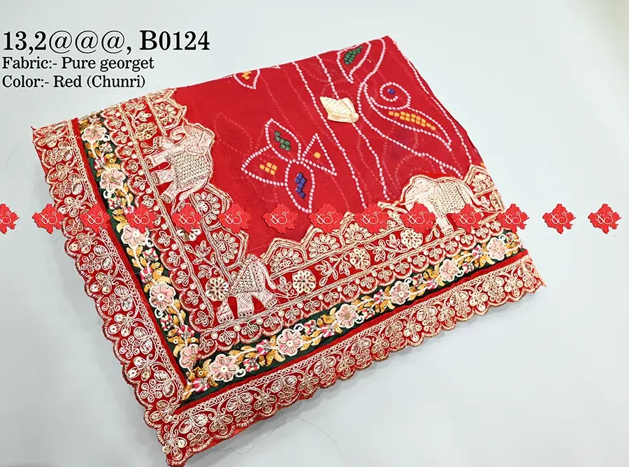 Rajasthani Designer Georgette Dupatta for Women for Ethnic Wear Chunri 5 Stunning Traditional Elegance