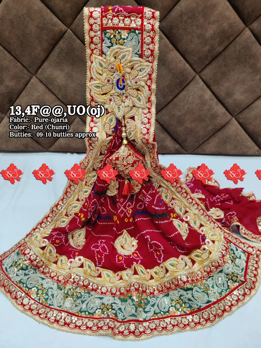 Festive Ritual-Ready Pooja Chunri Online – Ideal for Pooja & Ceremonies for pooja Work With 9 to 10 butti