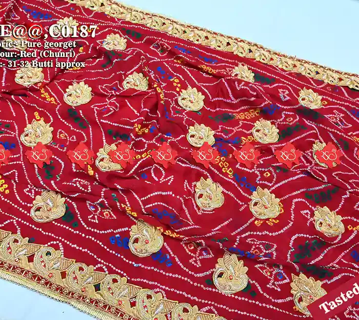 Ranisatiya Latest Heavy parrot Pure Georgette Marwari Odhna : No. 1 Choice Of Marwari