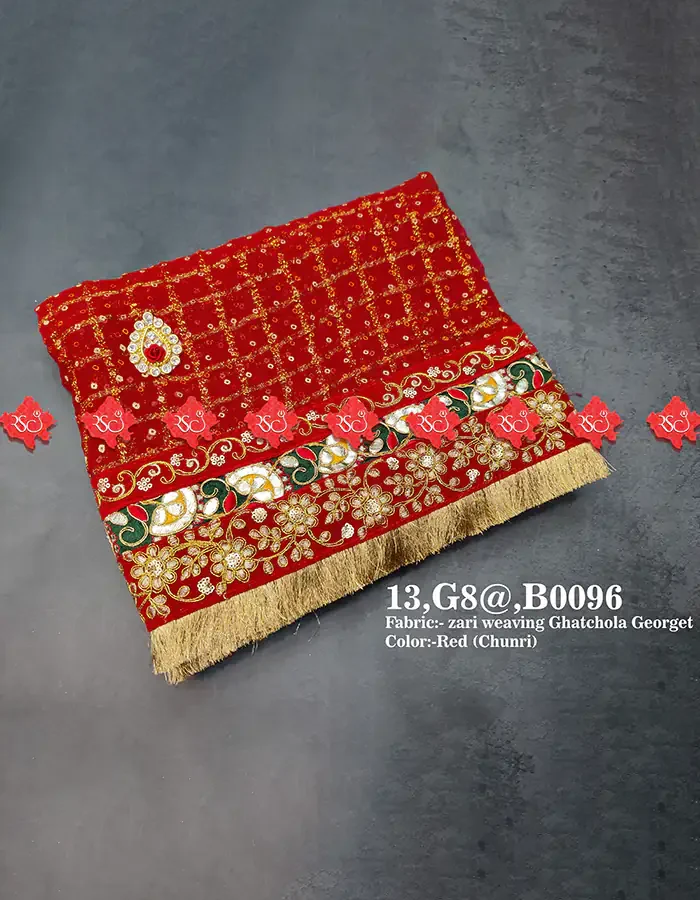 Top 5 Stunning Marwari Zari Woven Silk Dupatta - Ranisatiya Creation , B0096 , RED-CHUNRI