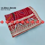 Rajasthani Designer Festive Wear Georgette Odhna for Ethnic Wear Chunri 5 Stunning Traditional Elegance , B0109 , RED-CHUNRI