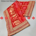 #1 Luxury Marwari Gajji Silk Dupatta for Women - Ranisatiya Creation , 13-B0143 , RED-CHUNRI