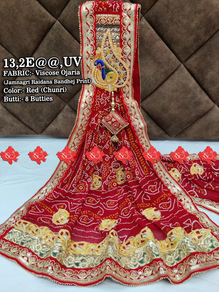 Ranisatiya Creation Rajasthani Marwadi Broach Odhna Unique and Elegance with 3 Butti