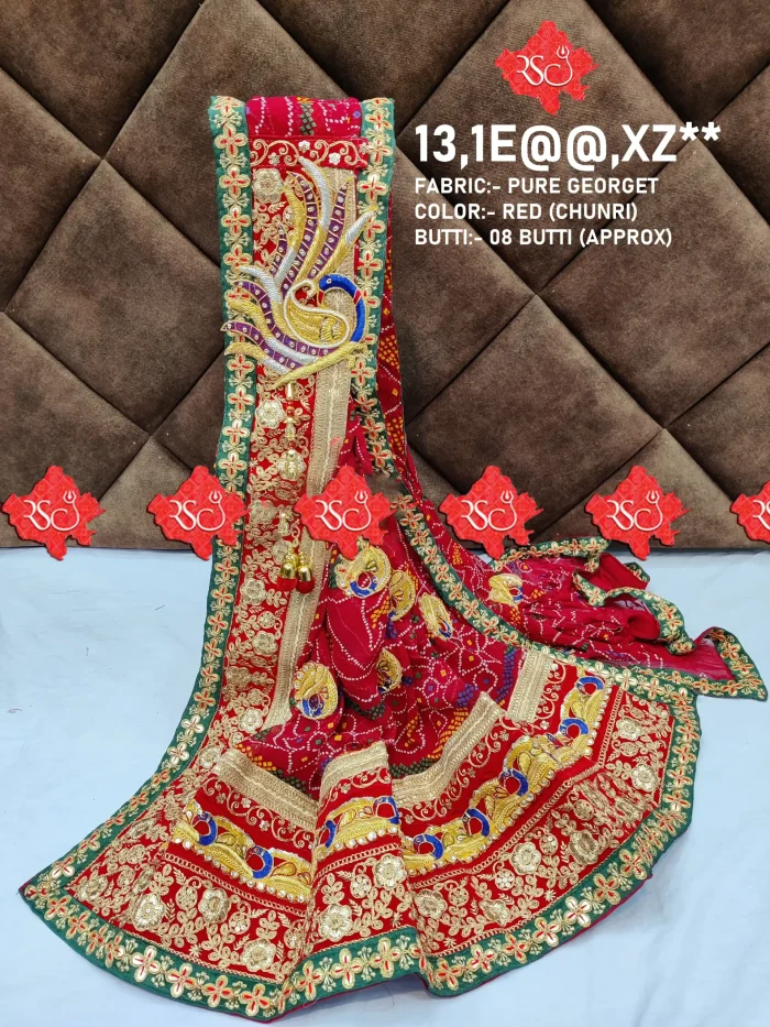 Ranisatiya Creation Beautifull Rajasthani Broach Odhna Unique and Elegance with 3 Butti