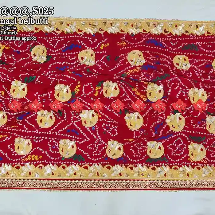 Exclusive No-1 Marwadi Sacha Odhna Bandhani Odhna Pure Rajasthani Charm with Silver Deta