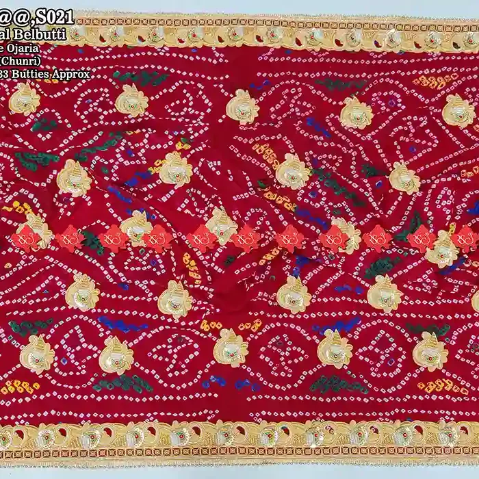 Exclusive No-1 Marwadi Bandhej Sacha Odhna Pure Rajasthani Charm with Silver Deta