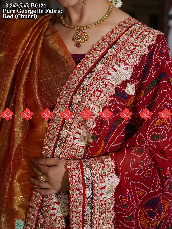Rajasthani Designer Georgette Dupatta for Women for Ethnic Wear Chunri 5 Stunning Traditional Elegance