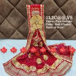 Ranisatiya Creation Rajasthani Marwadi Designer Pooja Dupatta For Puja Unique and Elegance with 8 ro 9 Butti , 13-VS , RED-CHUNRI