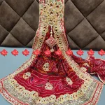 Ranisatiya Creation Rajasthani Marwadi Chunri Odhna Dupatta For Puja Unique and Elegance with 8 ro 9 Butti , 13-UU , RED-CHUNRI