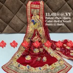 Festive Ritual-Ready Soft Ojariya Odhna– Ideal for Pooja & Ceremonies for pooja Work With 9 to 10 butti , 13-VY , RED-CHUNRI