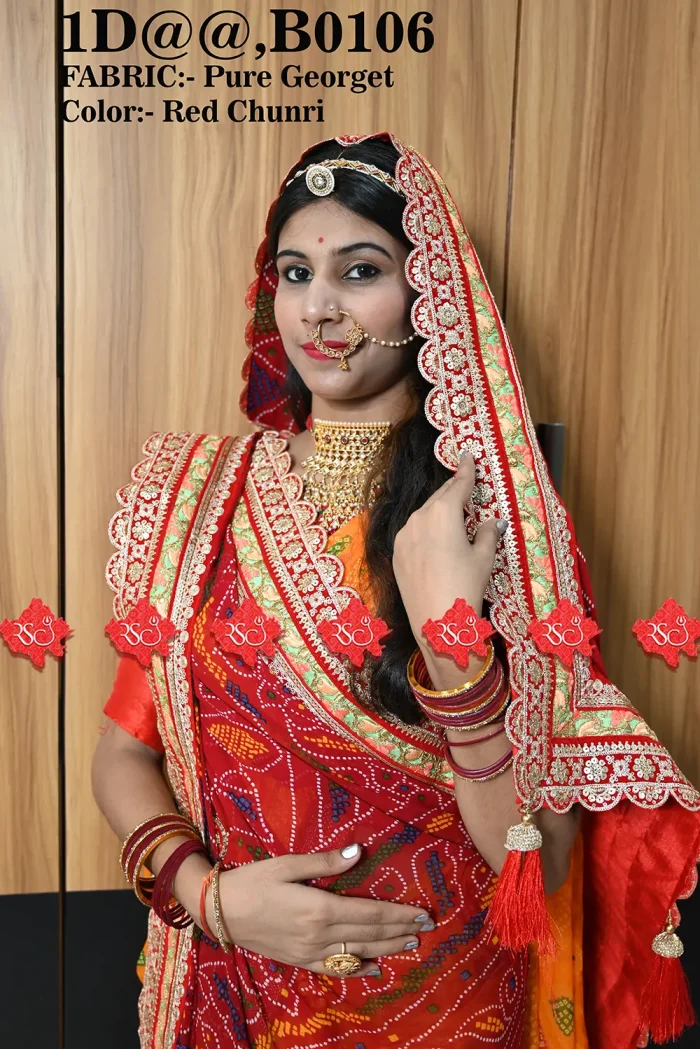 Rajasthani Designer Pure Georgette Dupatta for Ethnic Wear Chunri 5 Stunning Traditional Elegance