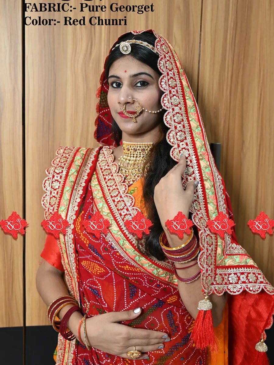 Rajasthani Designer Pure Georgette Dupatta for Ethnic Wear Chunri 5 Stunning Traditional Elegance
