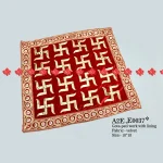 Elegant Zari Border Pooja Aasan for Home Temple – 5-Star Limited Edition Choice for Home Temples | Ranisatiya Creation , 13-E0037 , RED-AASAN