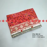 Traditional Print soft cotton odhna for festive use Authentic No-1 Traditional Wear , B0116 , RED-CHUNRI