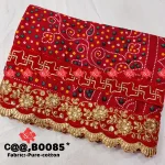 Traditional Print Cotton Fabric Chunri odhna for puja Authentic No-1 Traditional Wear , B0085 , RED-CHUNRI