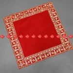 Elegant Mandir Aasan for Daily Pooja – 5-Star Limited Edition Choice for Home Temples | Ranisatiya Creation , 13-E0044 , RED-AASAN