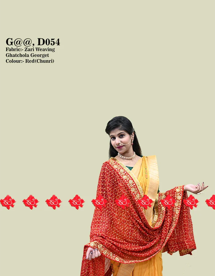 Top 5 Stunning Marwari Traditional Zari Weaving Dupatta - Ranisatiya Creation , 13-D054 , RED-CHUNRI