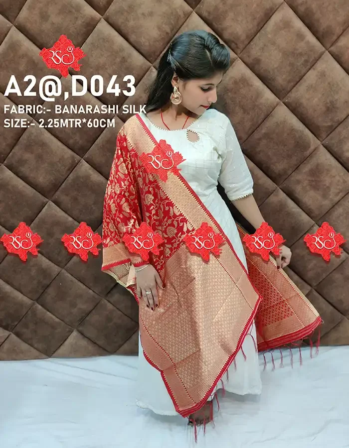 Banarasi Silk Dupatta for Women Of Ranisatiya Exclusive Top 5 Designs , D043