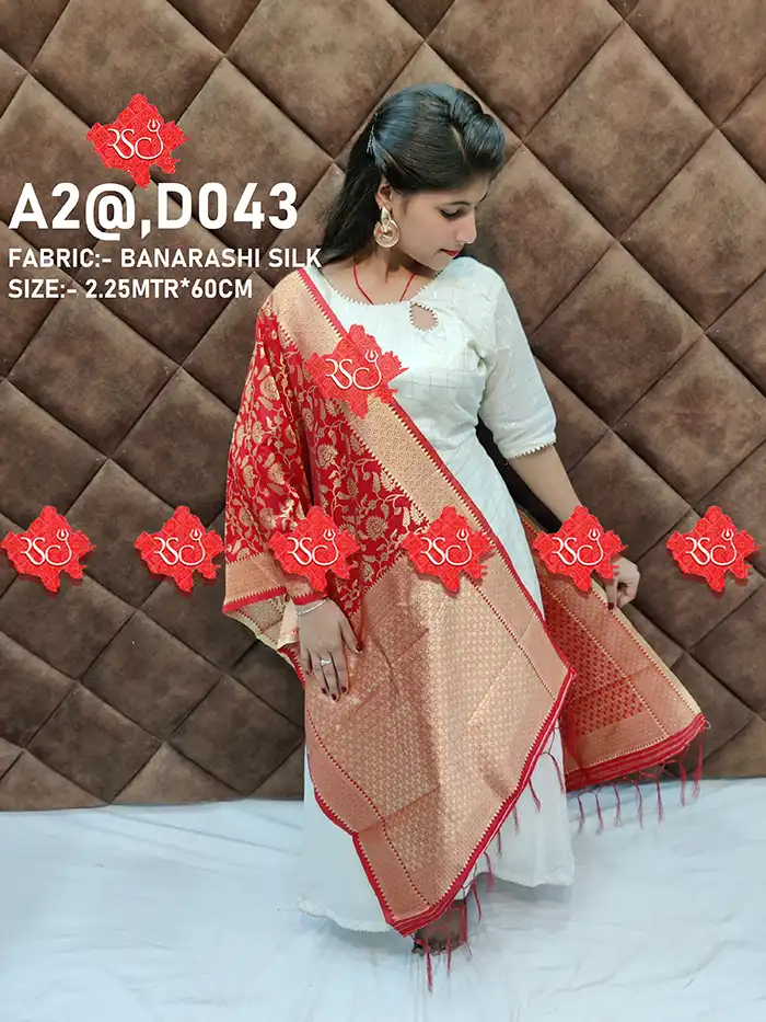 Banarasi Silk Dupatta for Women Of Ranisatiya Exclusive Top 5 Designs , D043