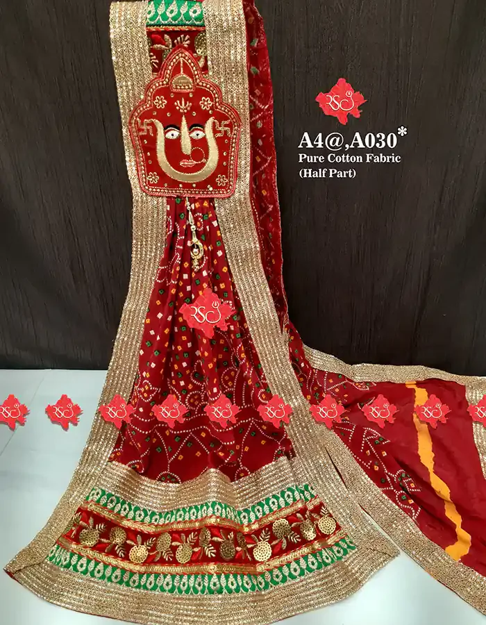 Occasion Wear Marwari Odhna Pure Cotton Fabric Half Part – Elegance,Light & Graceful 5-star odhna , A030