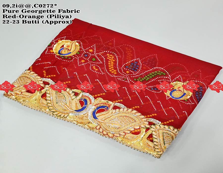 Marwari Odhna Pure Georgette Zardoshi Handwork Odhna No-1 Choice