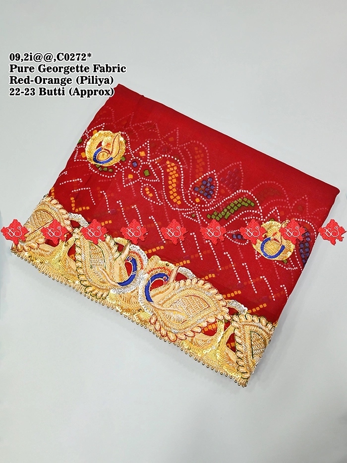 Marwari Odhna Pure Georgette Zardoshi Handwork Odhna No-1 Choice