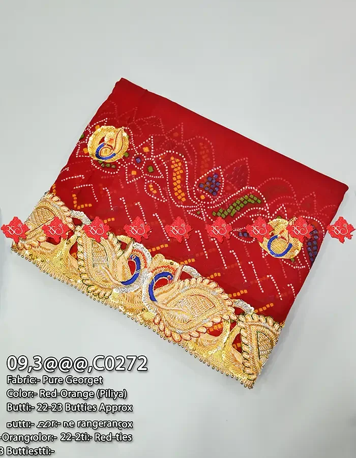 Marwari Odhna Pure Georgette Zardoshi Handwork Odhna No-1 Choice