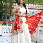 Beautiful Pure Gajji Silk Broach Odhna No.1 Marwari Odhna Brand