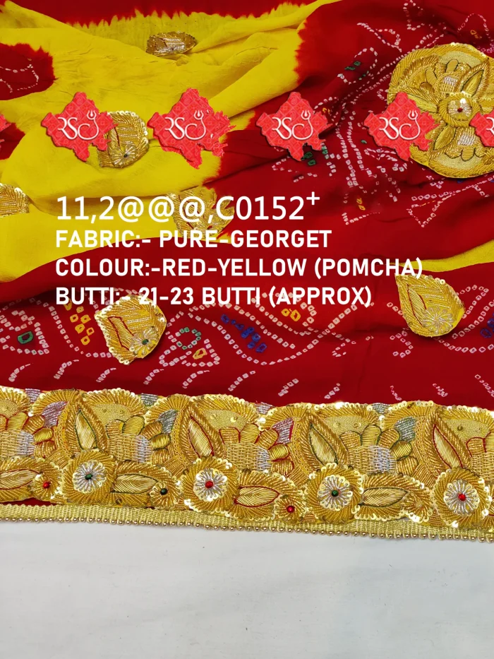 Ojariya Belbutti Chunri Exclusive Zardoshi Work Bridal Belbutti Odhna Ready For Fastival -top 5
