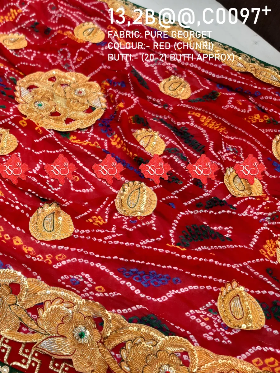 Heavy Marwari Traditional Zardoshi Work Bridal Odhna