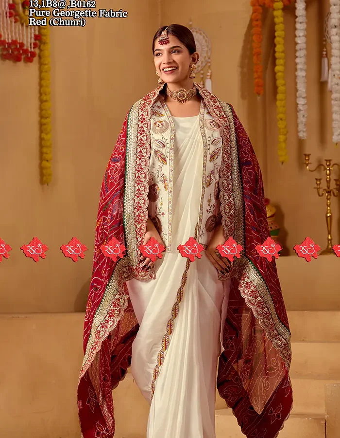 Festive Look Perfected with Designer Georgette Odhna Charm No-1 Choice