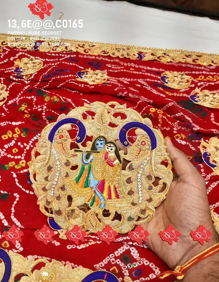 Pure Georgette Belbutti Odhna Beautiful Zardoshi Work Bridal Belbutti Odhna Ready For Fastival -top 5