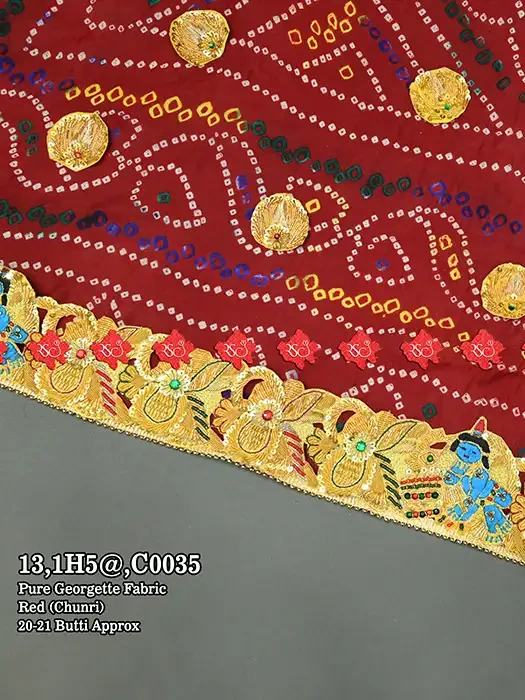 Exclusive Zardoshi Work Bridal Belbutti Odhna Ready For Fastival