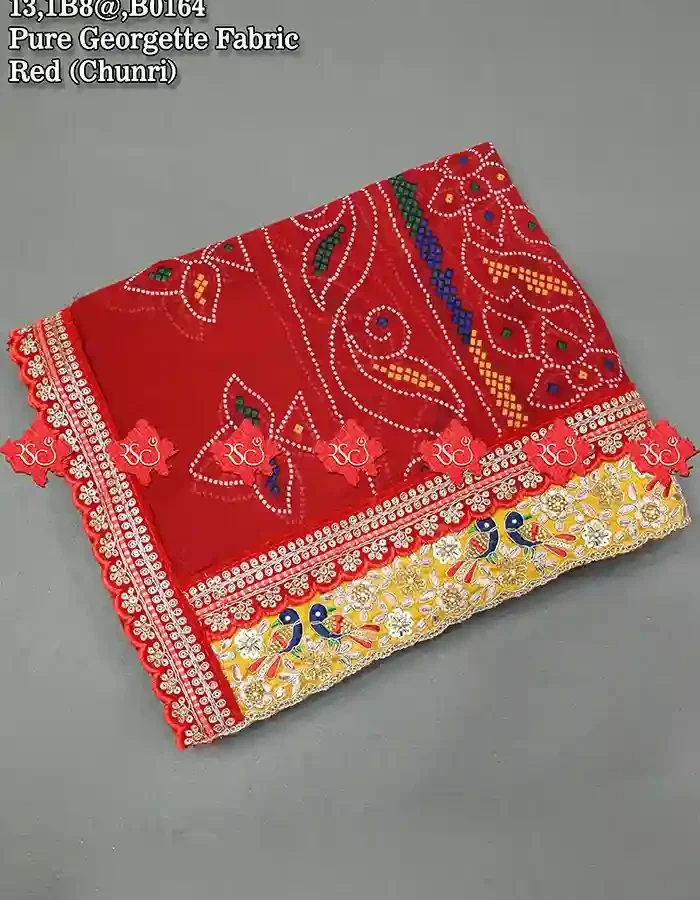 Designer Chunri Dupatta Pure Georgette Odhna In No-1 Choice