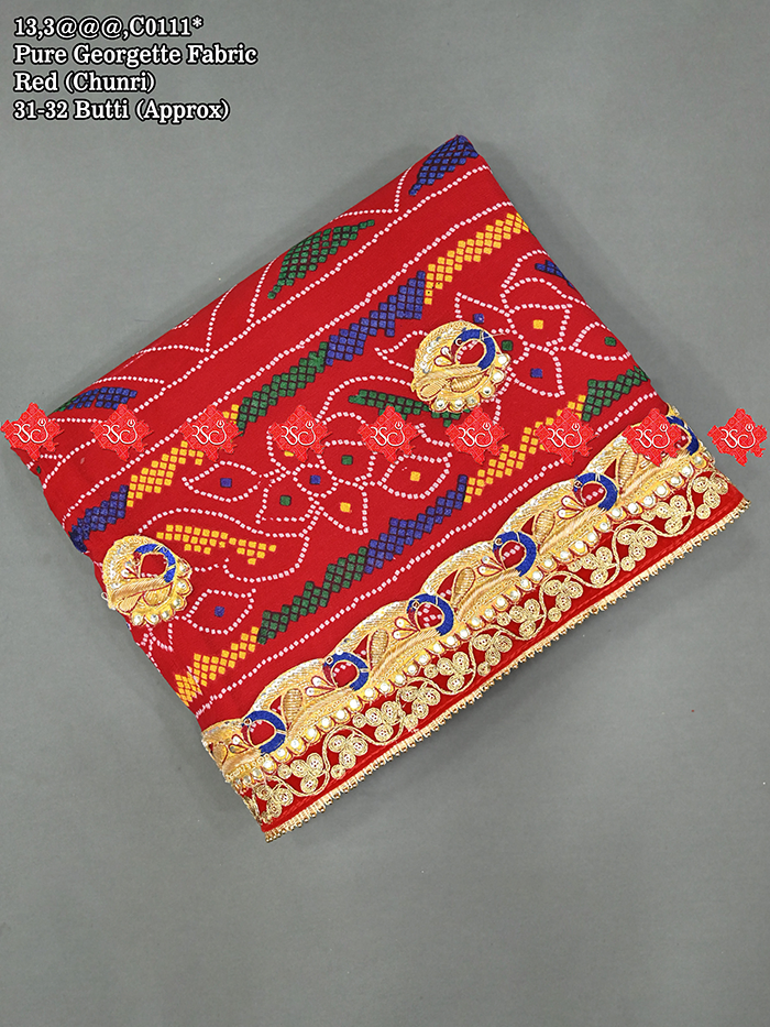 Heavy Marwari Traditional Rajasthani Bridal Bandhej Odhna