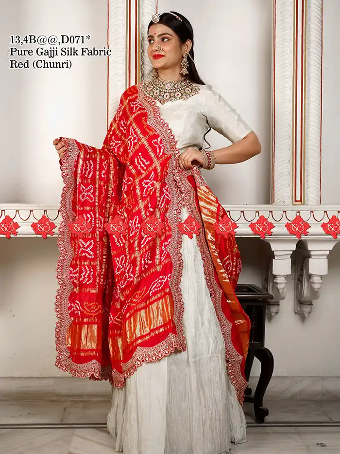 #1 Luxury Marwari Designer Gajji Silk Dupatta- Ranisatiya Creation