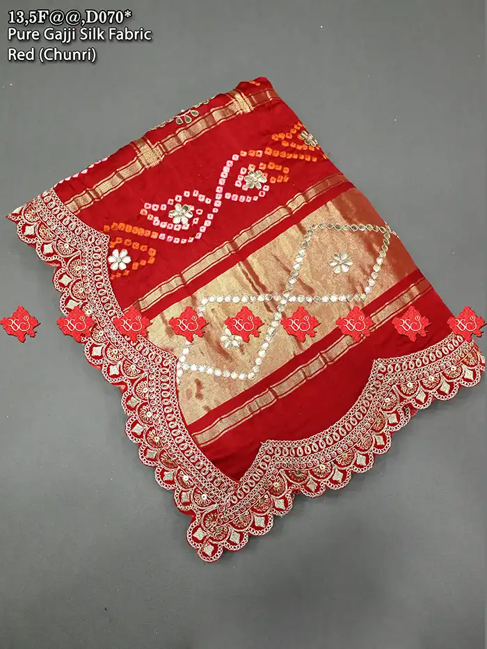 #1 Luxury Marwari Bridal Gajji Silk Odhna- Ranisatiya Creation