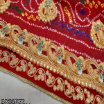 Original BelButti Pure Georgette Fabric Exclusive Zardoshi Work Bridal Belbutti Odhna Ready For Fastival -top 5