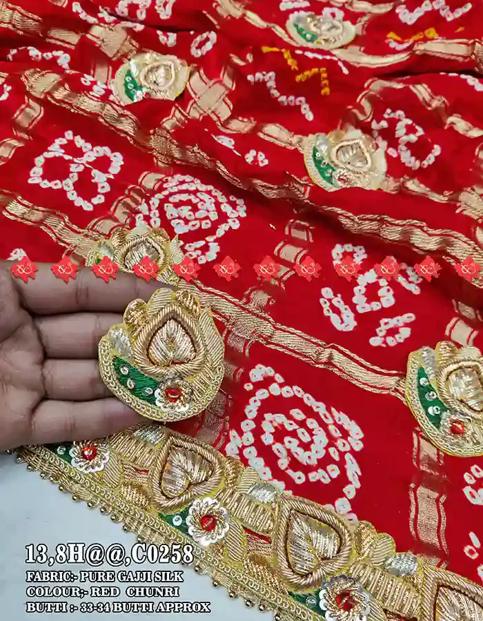 Traditional Belbutti Gajji Silk Odhna Dupatta : No. 1 Choice Of Marwari