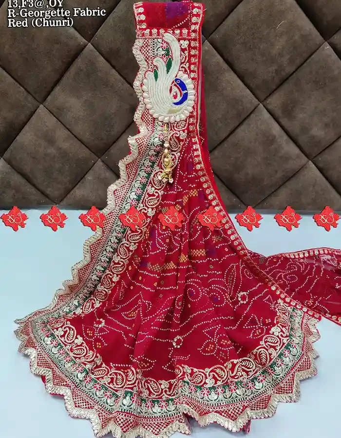 Ranisatiya Creation Marwari R-Georgette Fabric Odhna
